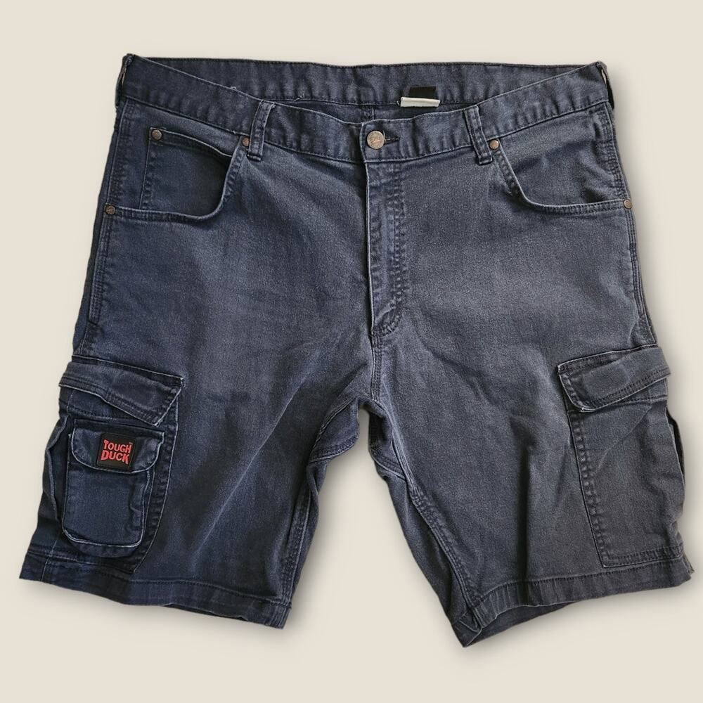Tough Duck Men's Navy Blue Cargo Utility Outdoor Shorts Size 36